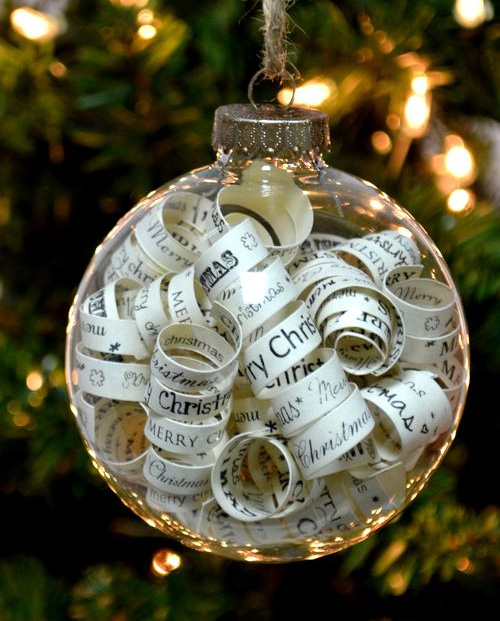 идеи подарков на новый год - елочный шар, наполненный хорошими пожеланиями