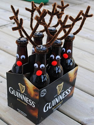 идеи подарков на новый год - дарим пиво стилизованное под северных оленей