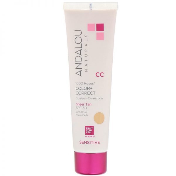 CC Cream Andalou Naturals CC Moisturizing Color + Correct, Sheer Nude with SPF 30