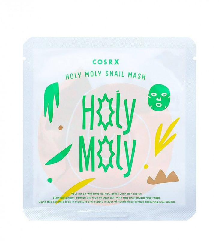 Тканевая маска с муцином улитки и гидралатом красного женьшеня Cosrx Holy Moly Snail Sheet Mask