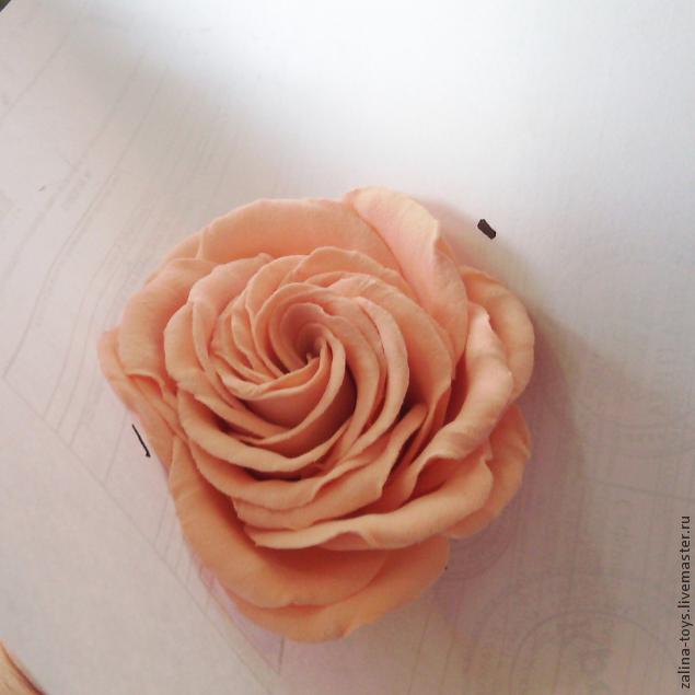 Делаем розы из фоамирана на примере венка-повязки, фото № 31