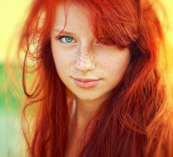 рыжий цвет волос макияж