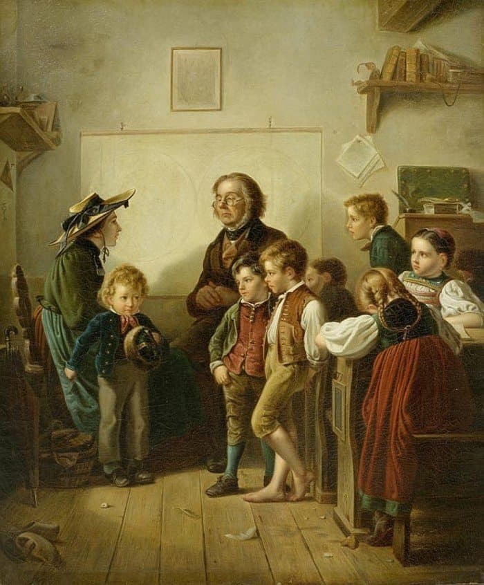 Benjamin I Vautier Benjamin Vautier. The First School Lesson. 1870 г.