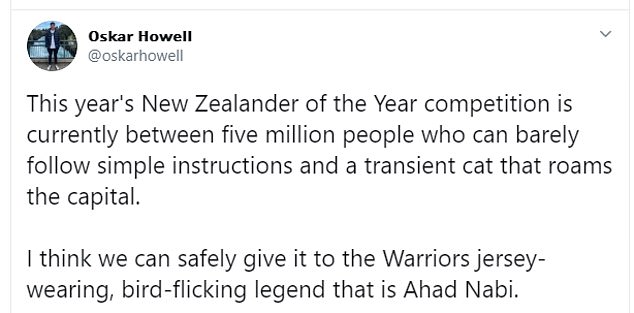 The striking image was shared on social media, with hundreds of Kiwis calling for the young man to be named New Zealander of the Year