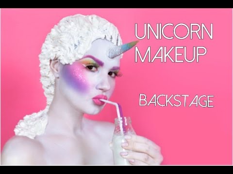 Unicorn makeup. Backstage. Макияж единорога.