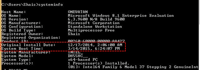 Windows 8 1 System Information