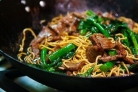 Удон с говядиной и овощами