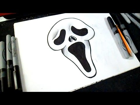 как рисовать крик лицо 