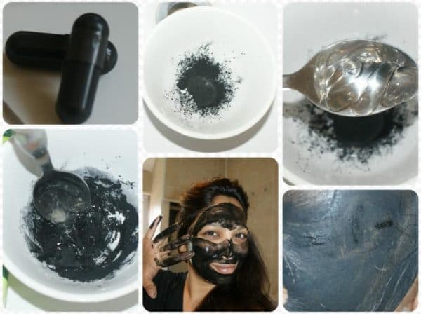 Желатиновая маска для лица с активированым углем