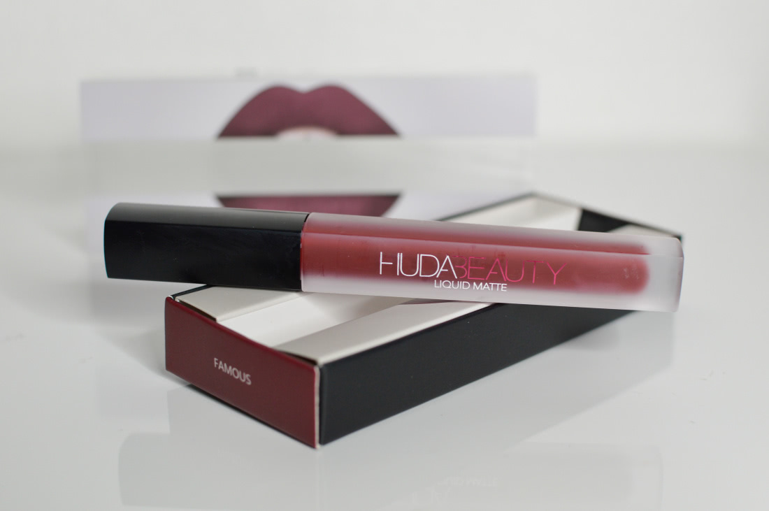 Huda Beauty Liquid Matte Lipstick Trophy Wife, Famous