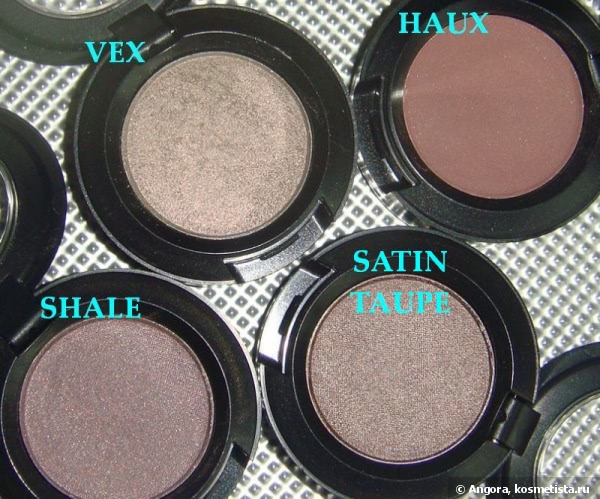 Моё знакомство с тенями МАС Eye Shadow #Vex, Satin Taupe, Shale, Haux