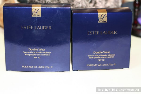 Сравнение новой и старой версии пудры Estée Lauder Double Wear Stay-in-Place Powder Makeup SPF 10 №2N1 и №2N2