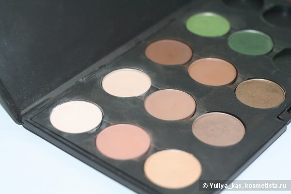 Подборка теней  для ежедневного макияжа MAC Eye Shadow Pro Refill Pan  № Brule,  Wedge, Soft Brown,  Vanilla, Cork, Espresso, Ricepaper, Patina, Sumptuous Olive,  Humid, Swimming