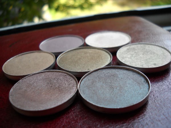 Мои тени MAC Eye Shadow Pro Refill Pan - Club, Shale, Shroom, Patina, Satin taupe, Semptisious olive,  Vex