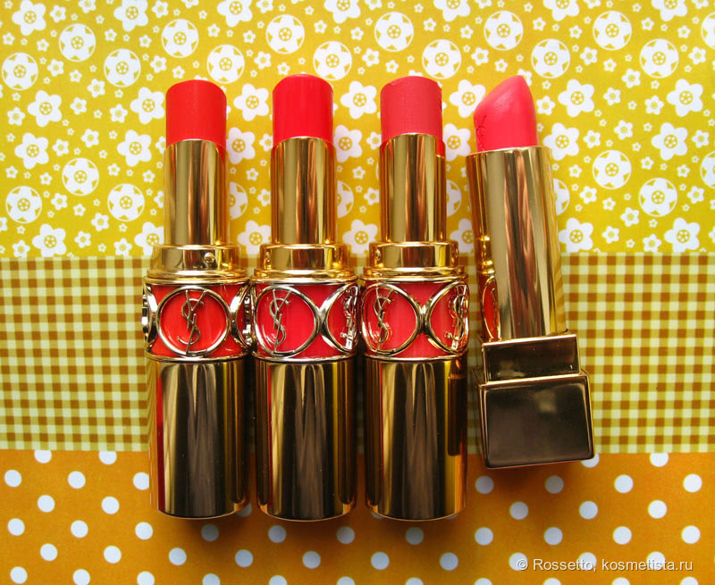 Плывущий коралл - YSL Rouge Volupté Shine Lipstick 12 Corail Incandescent