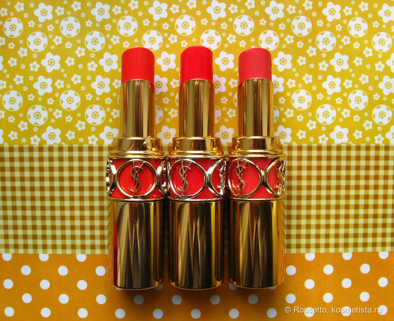 Плывущий коралл - YSL Rouge Volupté Shine Lipstick 12 Corail Incandescent