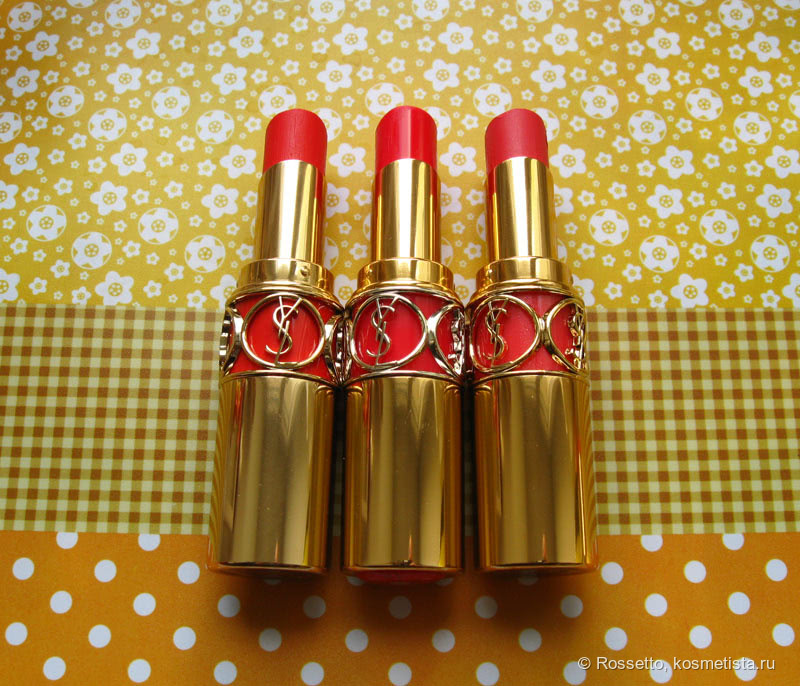 Плывущий коралл - YSL Rouge Volupté Shine Lipstick 12 Corail Incandescent