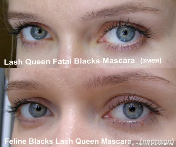 Helena Rubinstein Lash Queen Fatal Blacks Mascara,оттенок 001 Magnetic black и небольшое сравнение с леопардовой Feline Blacks Lash Queen Mascara