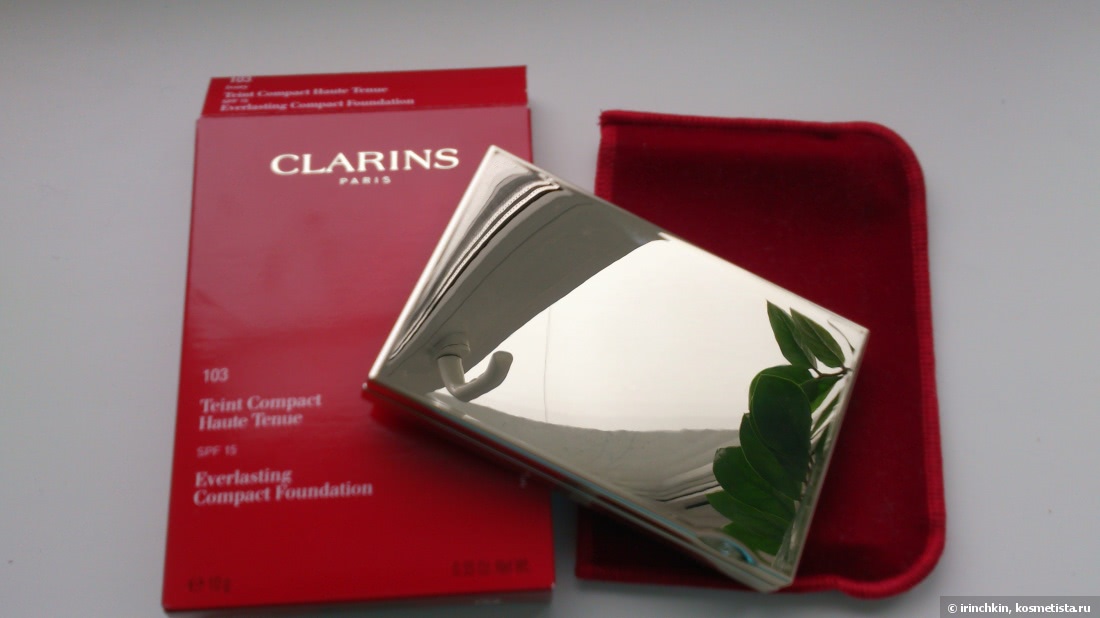 Clarins Teint compact haute tenue SPF 15 everlasting compact foundation 103 ivory: Нежная компашка – отличный результат)