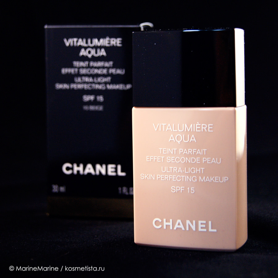 Chanel Vitalumière Aqua Spf15 в оттенке 10 beige