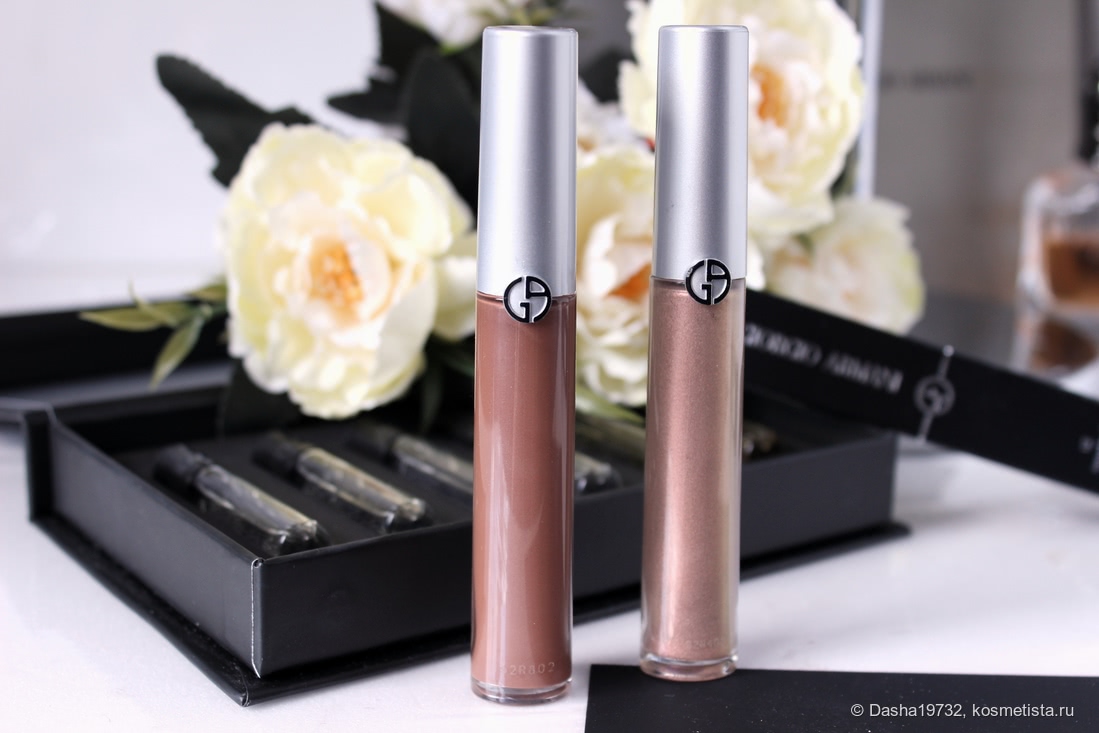 Giorgio Armani Eye Tint в оттенках Camel Smoke 23, Rose Ashes 11 - макияж глаз в два взмаха