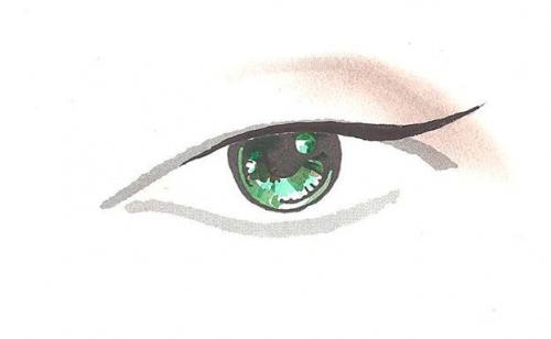 Коричневые стрелки на глазах. Зеленые глаза: фиолетовые стрелки 10