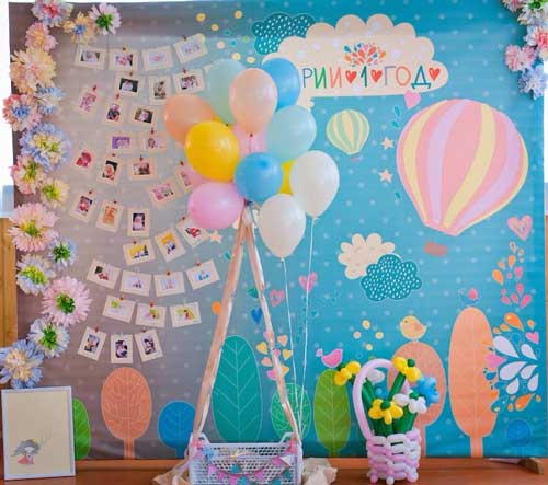 детский день рождения в домашних условиях: фотозона 7