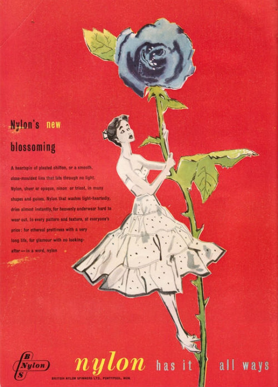 Nylon advert from Vogue, 1955 